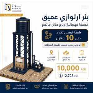 بئر ارتوازي يخدم حتى 10 منازل